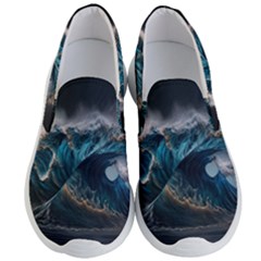 Tsunami Waves Ocean Sea Water Rough Seas Nature Men s Lightweight Slip Ons by Wegoenart