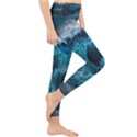 Tsunami Waves Ocean Sea Water Rough Seas Blue Lightweight Velour Classic Yoga Leggings View4