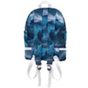 Tsunami Waves Ocean Sea Water Rough Seas Blue Zip Bottom Backpack View3