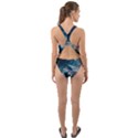 Tsunami Waves Ocean Sea Water Rough Seas Cut-Out Back One Piece Swimsuit View2