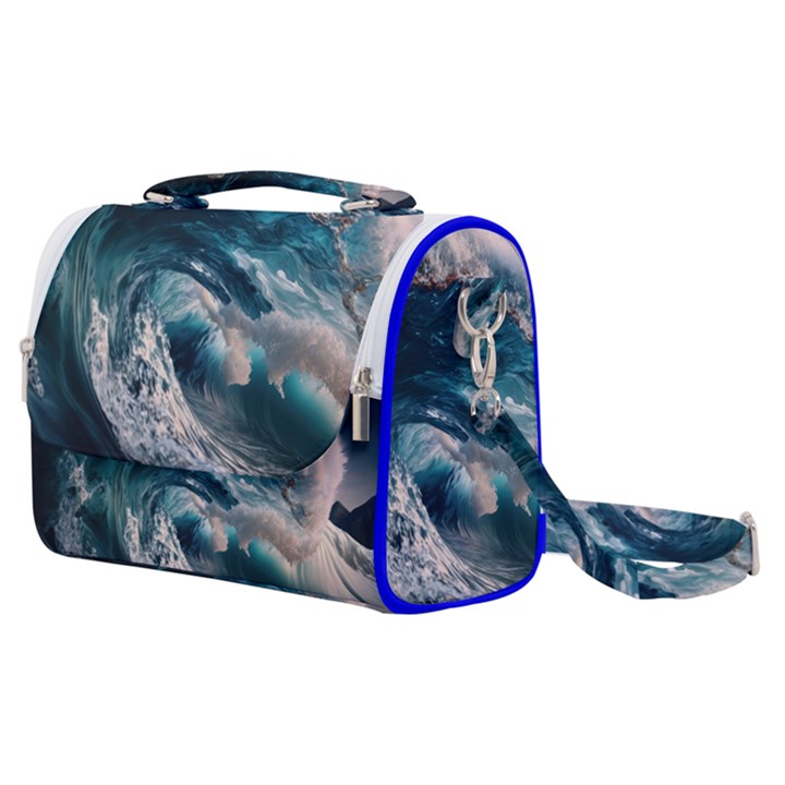 Tsunami Waves Ocean Sea Water Rough Seas Satchel Shoulder Bag