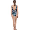 Tsunami Waves Ocean Sea Water Rough Seas Center Cut Out Swimsuit View2