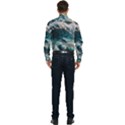 Tsunami Waves Ocean Sea Water Rough Seas Men s Long Sleeve Pocket Shirt  View2