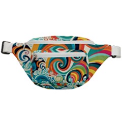 Waves Ocean Sea Abstract Whimsical Abstract Art 2 Fanny Pack by Wegoenart