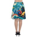 Waves Ocean Sea Abstract Whimsical Abstract Art 5 Chiffon Wrap Front Skirt View2