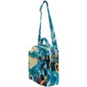 Waves Ocean Sea Abstract Whimsical Abstract Art 5 Crossbody Day Bag View1