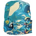 Waves Ocean Sea Abstract Whimsical Abstract Art 5 Giant Full Print Backpack View3