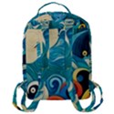 Waves Ocean Sea Abstract Whimsical Abstract Art 5 Flap Pocket Backpack (Large) View3