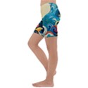 Waves Ocean Sea Abstract Whimsical Abstract Art 5 Kids  Lightweight Velour Capri Yoga Leggings View2