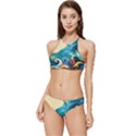 Waves Ocean Sea Abstract Whimsical Abstract Art 5 Banded Triangle Bikini Set View1