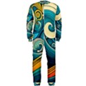 Waves Ocean Sea Abstract Whimsical Abstract Art 3 OnePiece Jumpsuit (Men) View1