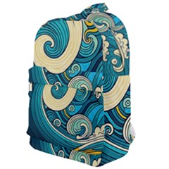 Waves Ocean Sea Abstract Whimsical Abstract Art 3 Classic Backpack by Wegoenart