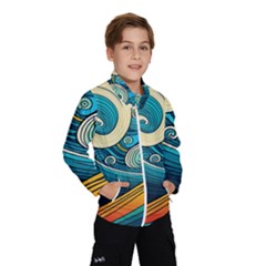 Waves Ocean Sea Abstract Whimsical Abstract Art 3 Kids  Windbreaker by Wegoenart