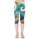 Waves Ocean Sea Abstract Whimsical Abstract Art 3 Kids  Capri Leggings  View1