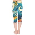 Waves Ocean Sea Abstract Whimsical Abstract Art 3 Kids  Capri Leggings  View2