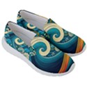 Waves Ocean Sea Abstract Whimsical Abstract Art 3 Men s Lightweight Slip Ons View3