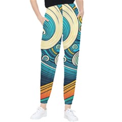 Waves Ocean Sea Abstract Whimsical Abstract Art 3 Women s Tapered Pants by Wegoenart