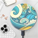 Waves Ocean Sea Abstract Whimsical Abstract Art 3 Wireless Fast Charger(White) View1