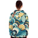 Waves Ocean Sea Abstract Whimsical Abstract Art 6 Women s Zipper Hoodie View2