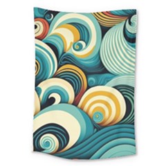 Waves Ocean Sea Abstract Whimsical Abstract Art 6 Large Tapestry by Wegoenart