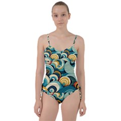 Waves Ocean Sea Abstract Whimsical Abstract Art 6 Sweetheart Tankini Set by Wegoenart