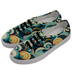 Waves Ocean Sea Abstract Whimsical Abstract Art 6 Men s Classic Low Top Sneakers by Wegoenart