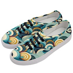 Waves Ocean Sea Abstract Whimsical Abstract Art 6 Women s Classic Low Top Sneakers by Wegoenart