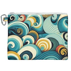 Waves Ocean Sea Abstract Whimsical Abstract Art 6 Canvas Cosmetic Bag (xxl) by Wegoenart