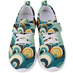 Waves Ocean Sea Abstract Whimsical Abstract Art 6 Women s Velcro Strap Shoes by Wegoenart