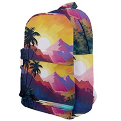 Ai Generated Tropical Island Sunset Landscape Classic Backpack