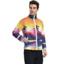 Ai Generated Tropical Island Sunset Landscape Men s Bomber Jacket View2