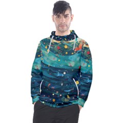 Confetti Ocean Themed Tropical Background Wallpaper Men s Pullover Hoodie by Wegoenart