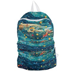 Confetti Ocean Themed Tropical Background Wallpaper Foldable Lightweight Backpack by Wegoenart