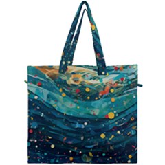 Confetti Ocean Themed Tropical Background Wallpaper Canvas Travel Bag by Wegoenart