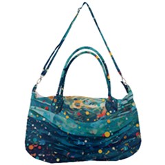 Confetti Ocean Themed Tropical Background Wallpaper Removable Strap Handbag by Wegoenart