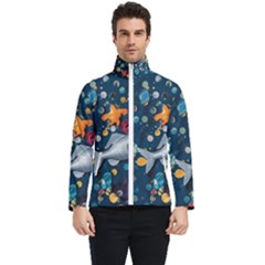 Confetti Ocean Themed Tropical Background Wallpaper 2 Men s Bomber Jacket