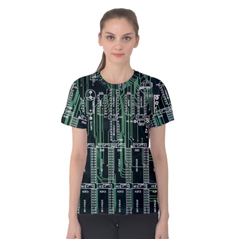 Printed Circuit Board Circuits Women s Cotton Tee by Celenk