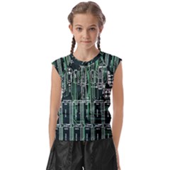 Printed Circuit Board Circuits Kids  Raglan Cap Sleeve Tee by Celenk