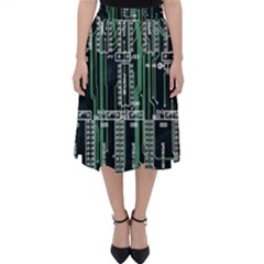 Printed Circuit Board Circuits Classic Midi Skirt by Celenk