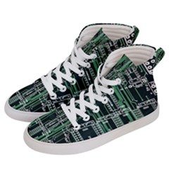 Printed Circuit Board Circuits Women s Hi-top Skate Sneakers by Celenk