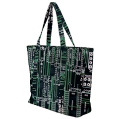 Printed Circuit Board Circuits Zip Up Canvas Bag by Celenk