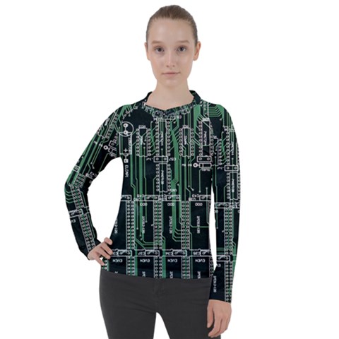 Printed Circuit Board Circuits Women s Pique Long Sleeve Tee by Celenk