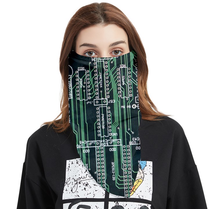 Printed Circuit Board Circuits Face Covering Bandana (Triangle)