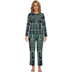 Printed Circuit Board Circuits Womens  Long Sleeve Lightweight Pajamas Set by Celenk