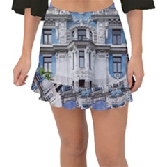 Squad Latvia Architecture Fishtail Mini Chiffon Skirt by Celenk