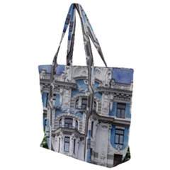 Squad Latvia Architecture Zip Up Canvas Bag by Celenk