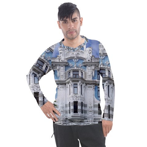 Squad Latvia Architecture Men s Pique Long Sleeve Tee by Celenk