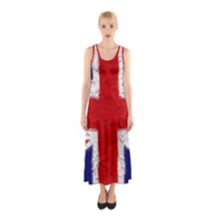 Union Jack Flag National Country Sleeveless Maxi Dress by Celenk