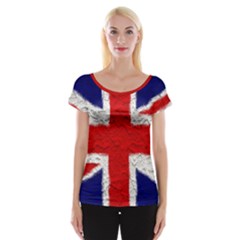 Union Jack Flag National Country Cap Sleeve Top by Celenk