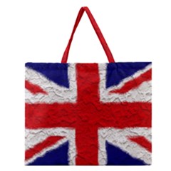 Union Jack Flag National Country Zipper Large Tote Bag